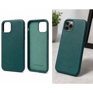 LUCKYCOIN Green Leather Texture Phone Case for iPhone 11 Pro New
